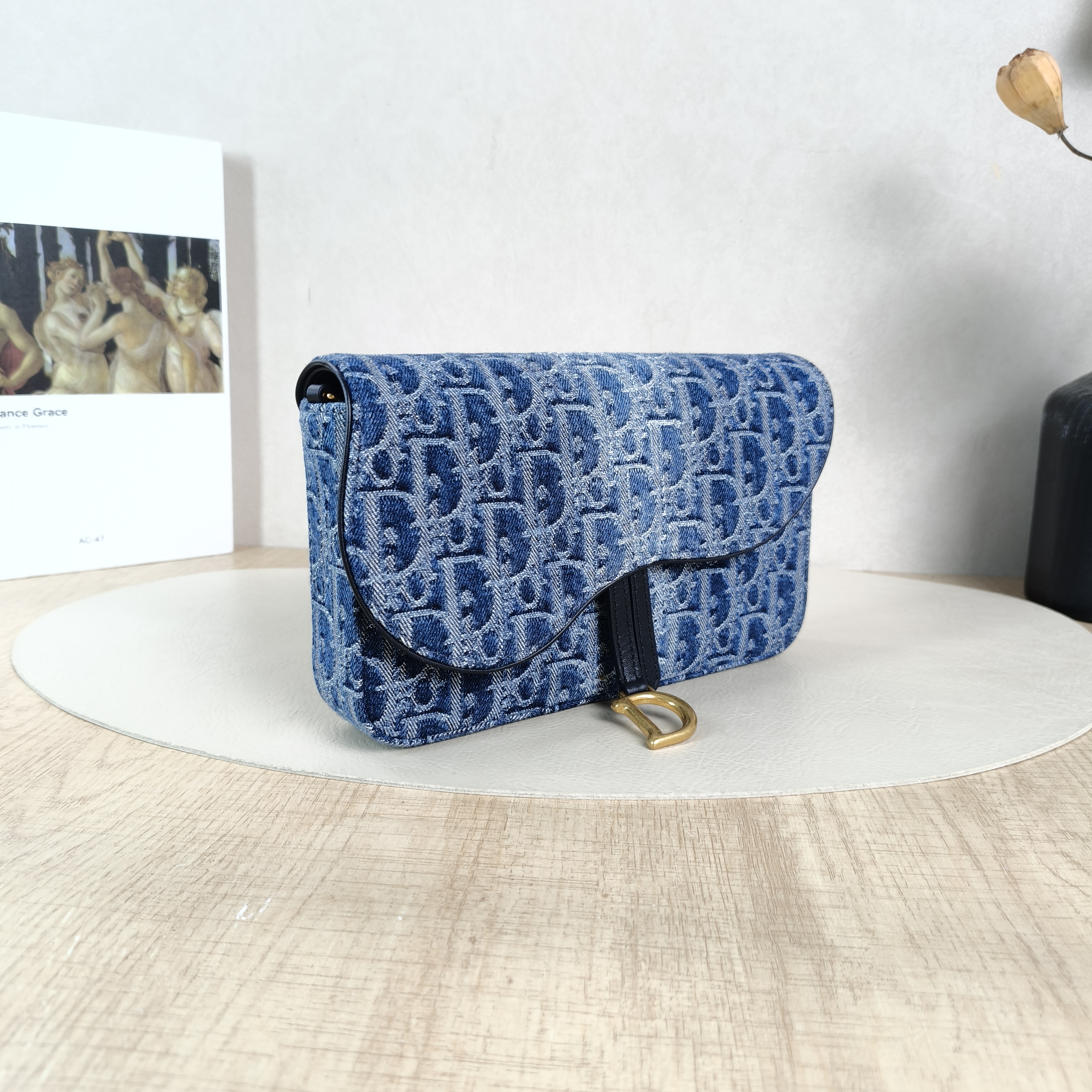 DIOR Belt Bag Saddle Belt Bag Blue One Size21 × 3 × 13 cm — cover view 2 of 5