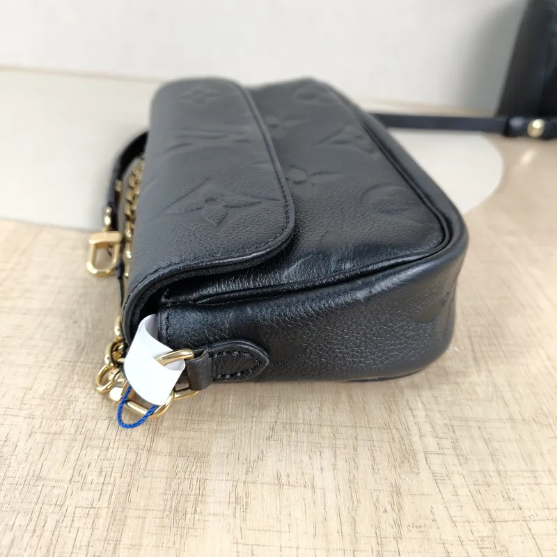 Louis Vuitton Crossbody Bag IVY Black Empreinte Embossed Calfskin Monogram Small23.5 × 4.3 × 12 cm — detail view 12 of 13