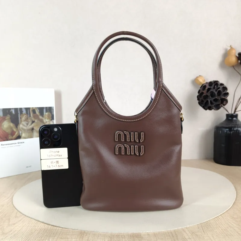 Miumiu Shoulder Bag IVY Tote Shopping Tote Calfskin Mini 20*24 — cover view 6 of 6