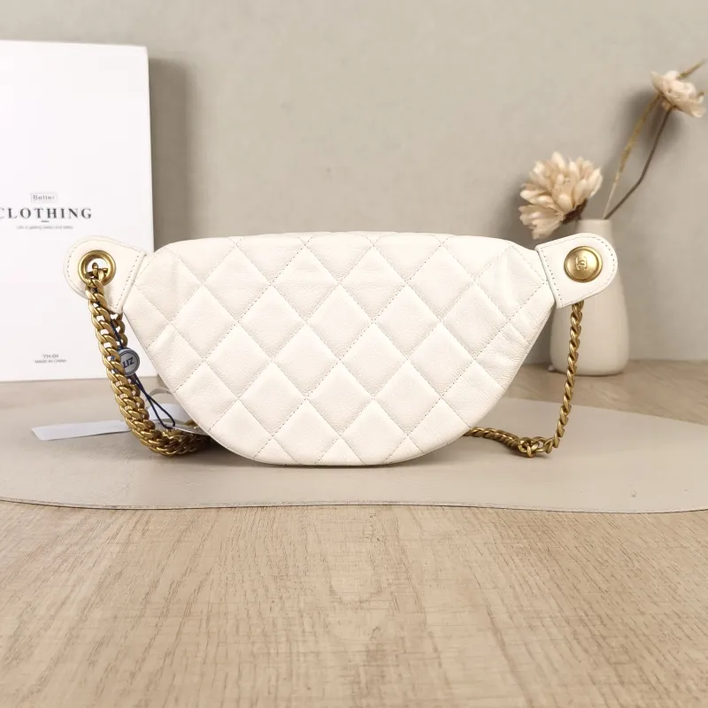 Chanel Belt Bag Belt Bag White Grained Calfskin One Size23 × 6 × 12 cm — cover view 5 of 5