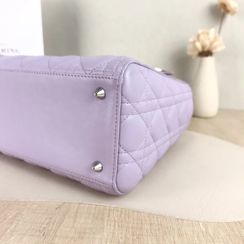 DIOR Top Handle Bag Lady Lady Dior Bag Calfskin Medium 24 × 12 × 21 cm — detail view 8 of 11