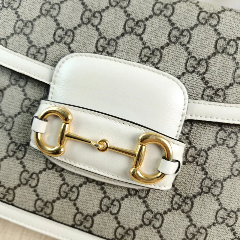 GUCCI Crossbody Bag Horsebit 1955 Horsebit Medium White PVC Medium25 × 8 × 18 cm — detail view 7 of 13