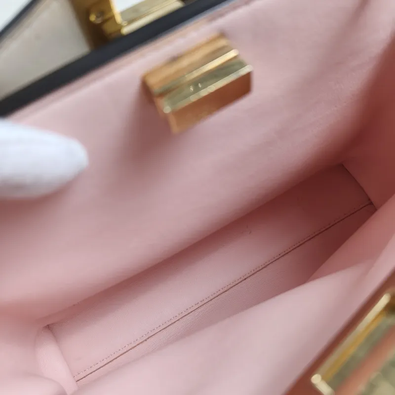 FENDI Crossbody Bag Peekaboo Essentially Small Brown Calfskin Small27 × 11 × 21 cm — detail view 7 of 12