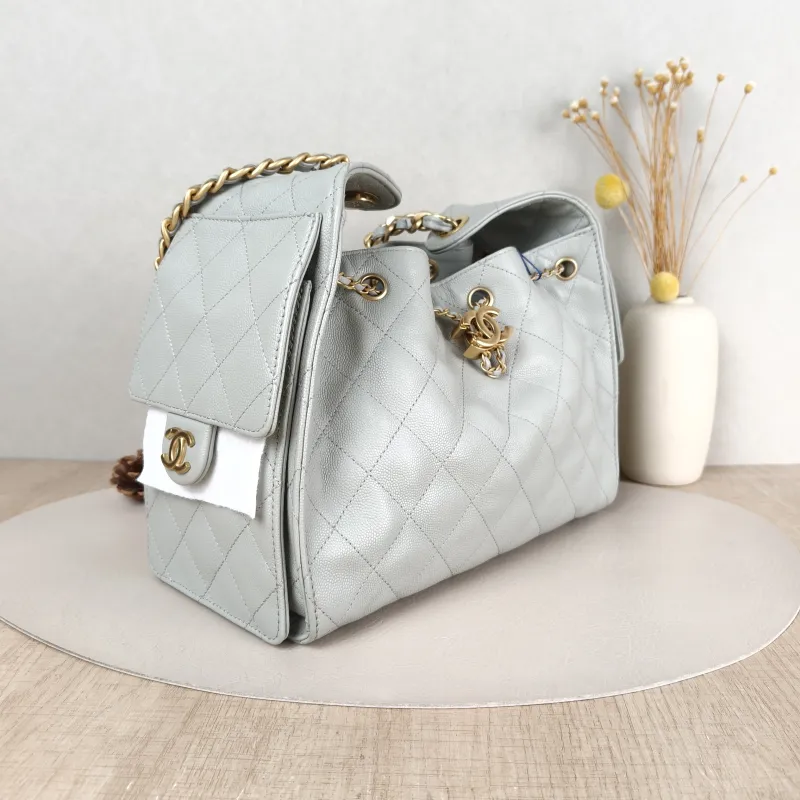 Chanel Shoulder Bag 25Bag Green Grained Calfskin Small 26 × 14 × 30 cm — cover view 3 of 5