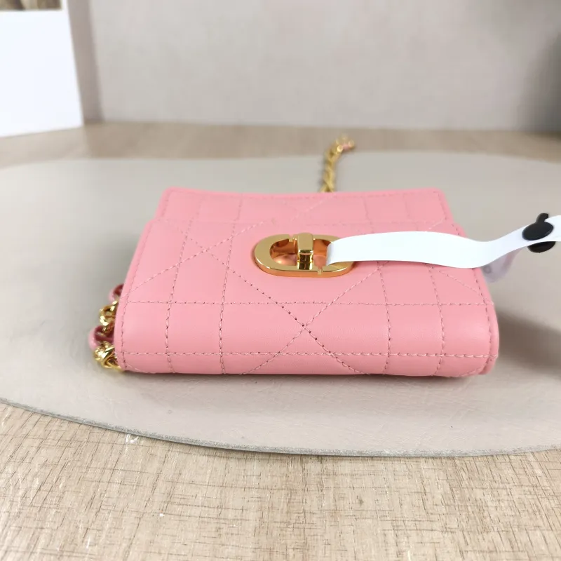 DIOR Shoulder Bag Chain Shoulder Crossbody Bagwoc Pink Lambskin One Size 12 × 3 × 19 cm — detail view 6 of 12
