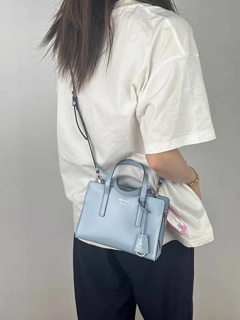 PRADA Shoulder Bag Re-Edition 1995 Crossbody Bag Blue One Size22 × 7 × 15 cm — on-model view 2 of 2
