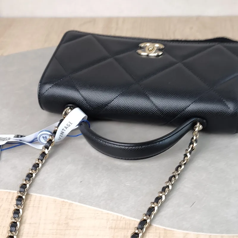 Chanel Crossbody Bag 25k woc Black Calfskin 19.2 × 3.5 × 12.3 cm — detail view 12 of 12