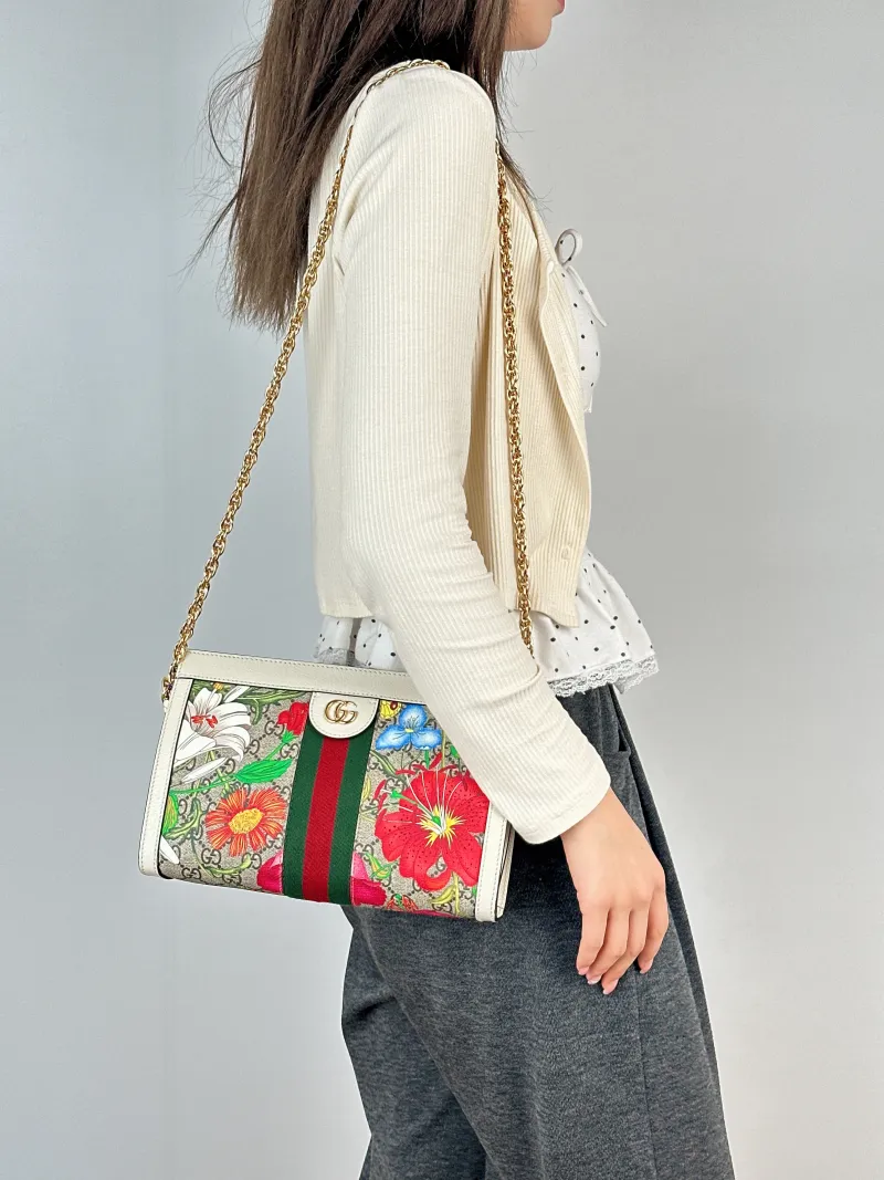 GUCCI Crossbody Bag Ophidia PVC · Calfskin Medium26 × 8 × 17.5 cm — on-model view 2 of 2