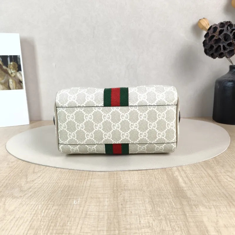 GUCCI Top Handle Bag Ophidia Beige PVC Mini 21.5 × 11.5 × 14 cm — cover view 5 of 6