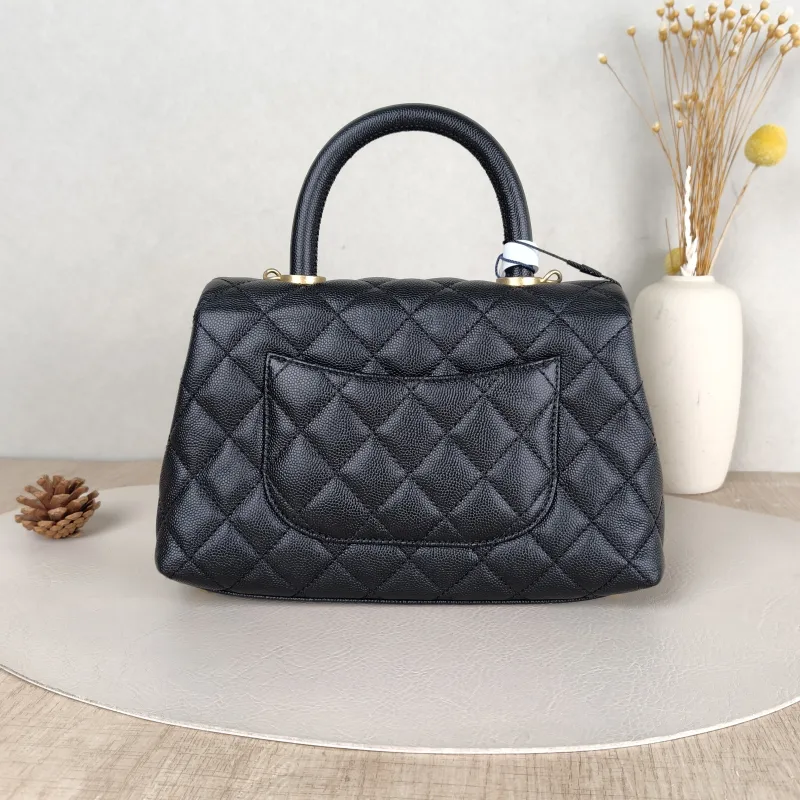 Chanel Top Handle Bag Coco Handle​Black Grained Calfskin Small24 × 10 × 14 cm — cover view 4 of 6