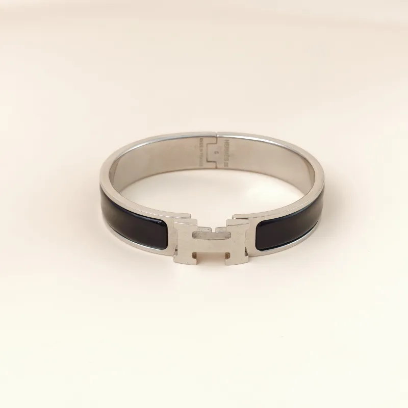 Hermès Bangle Clic HB angle Black 15.5cm