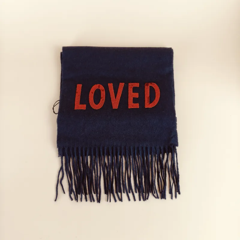 GUCCI Scarf Scarf Blue Cashmere · Silk One Size25*186cm