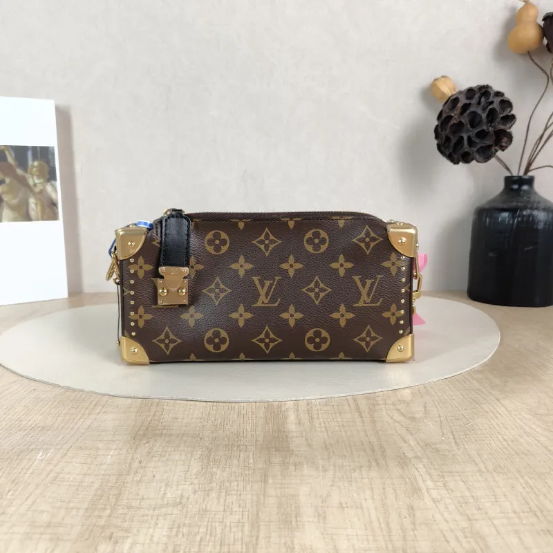 Louis Vuitton Crossbody Bag Slim Trunk Box Monogram PVC Medium 23 × 4 × 12 cm
