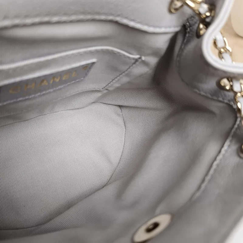 Chanel Backpack Duma Grey Grained Calfskin Small16.5 × 10 × 17.5 cm — detail view 9 of 11