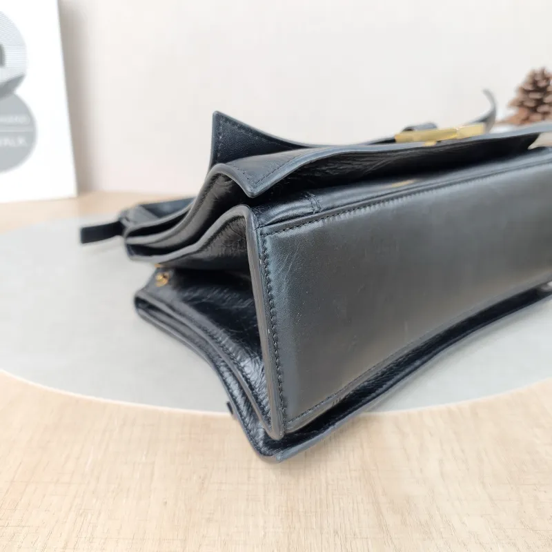 BALENCIAGA Shoulder Bag Crush On You Black Calfskin Medium28 × 9 × 17 cm — detail view 4 of 12
