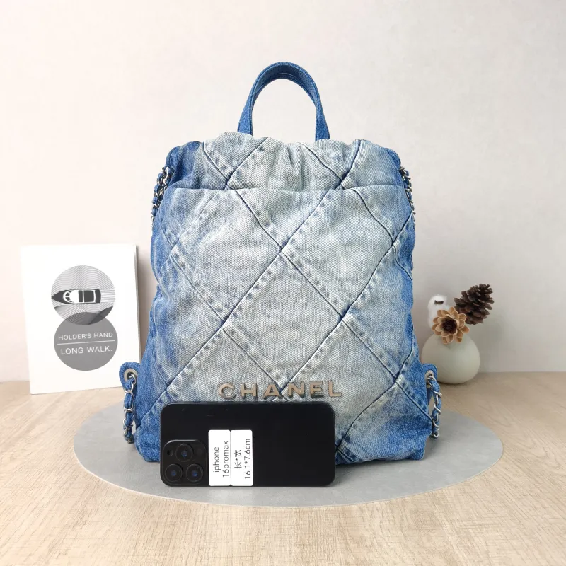 Chanel Backpack22Bag Backpack Blue Small29 × 8 × 34 cm — cover view 4 of 5