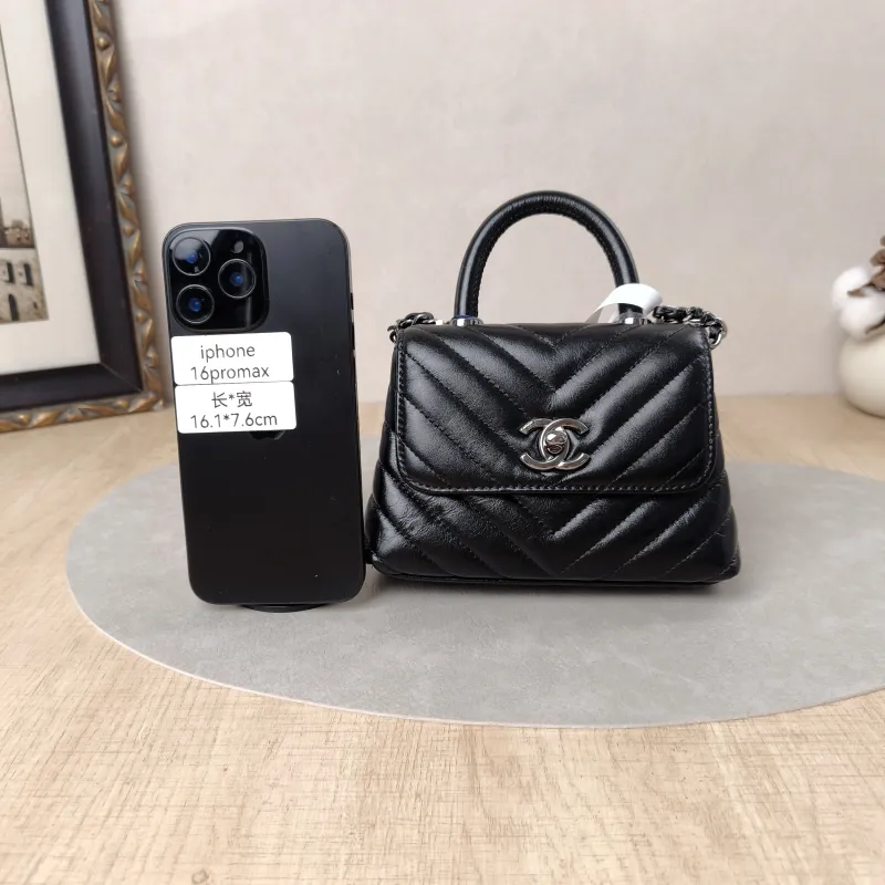Chanel Crossbody Bag Coco HandleBlack V Calfskin Mini14.5 × 5.5 × 11.5 cm — cover view 4 of 5