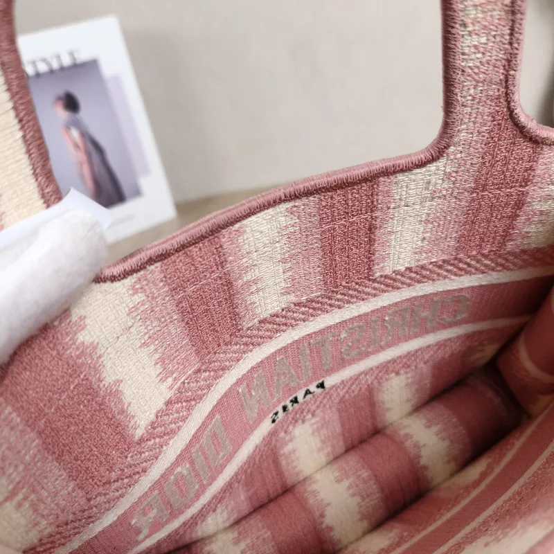 DIOR Top Handle Bag Book Tote Pink Canvasmini22.5 × 6 × 15 cm — detail view 7 of 7