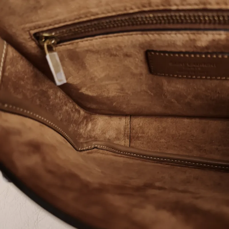 SAINT LAURENT Crossbody Bag Niki Besace Messenger Bag Caramel Calfskin Small 21.5 × 9.5 × 16 cm — detail view 9 of 12