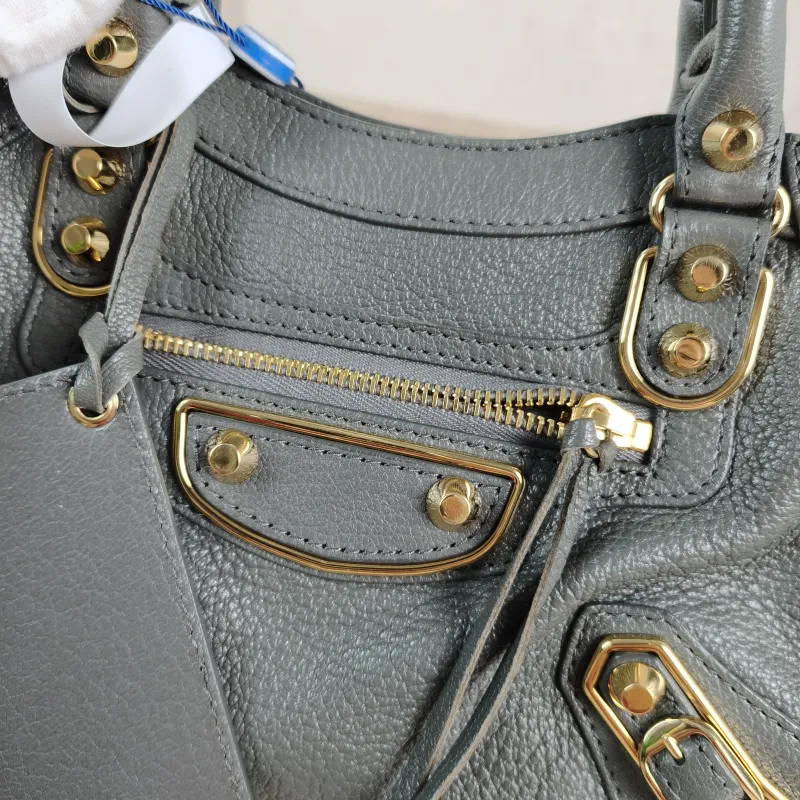 BALENCIAGA Crossbody Bag Classic City Grey Lambskin Mini 24 × 10 × 16 cm — detail view 7 of 11