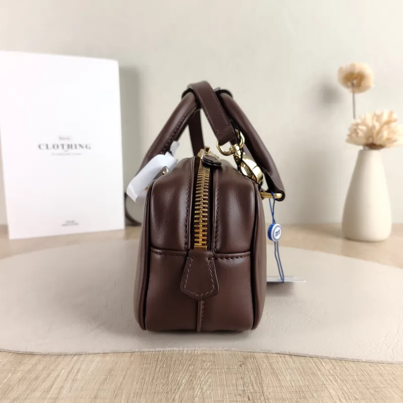 Miumiu Top Handle Bag Arcadie Collection Bowling Bag CC alfskin Medium 22 × 7.5 × 10.5 cm — detail view 8 of 11