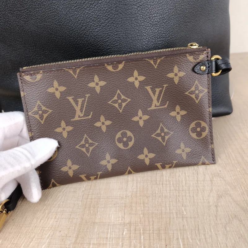 Louis Vuitton Shoulder Bag Low Key Hobo Shoulder Bag Black Calfskin Medium 31 × 18 × 35 cm — detail view 8 of 13