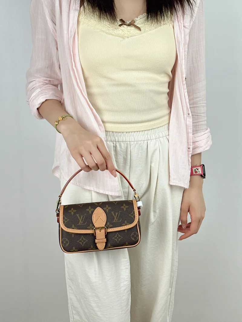 Louis Vuitton Crossbody Bag Diane Baguette Bag Monogram PV Cnano19 × 6 × 10.5 cm — on-model view 2 of 2