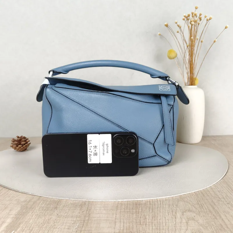 LOEWE Crossbody Bag Puzzle Blue CC alfskin Small24 × 10.5 × 16.5 cm — cover view 2 of 5