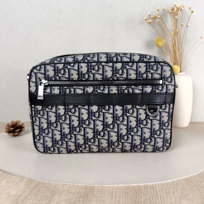 DIOR Crossbody Bag Safari Messenger Bag Beige · Black Large 26.5 × 7.5 × 17.5 cm
