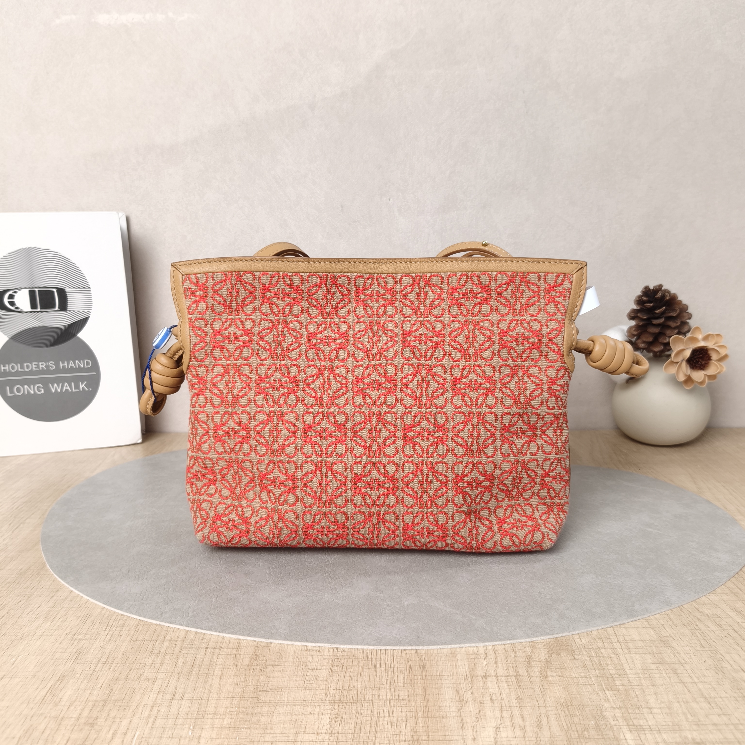 LOEWE Crossbody Bag Flamenco Red Monogram Canvas mini24 × 9 × 18 cm