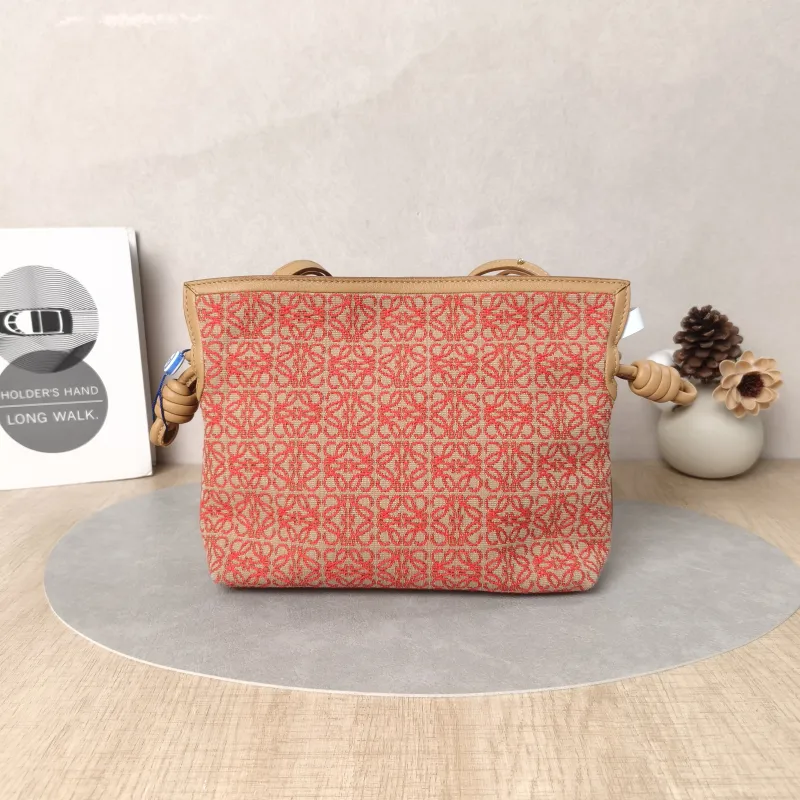 LOEWE Crossbody Bag Flamenco Red Monogram Canvas mini24 × 9 × 18 cm