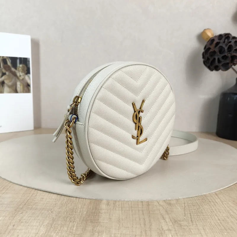 SAINT LAURENT Crossbody Bag VINYLE Camera Bag White Grained Calfskin Small 17 × 5.5 × 17 cm — cover view 5 of 5