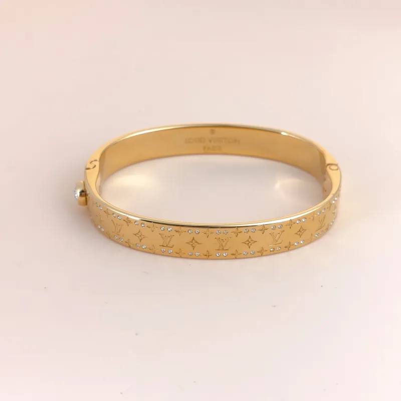 Louis Vuitton Bangle logo Bangle Gold One Size M