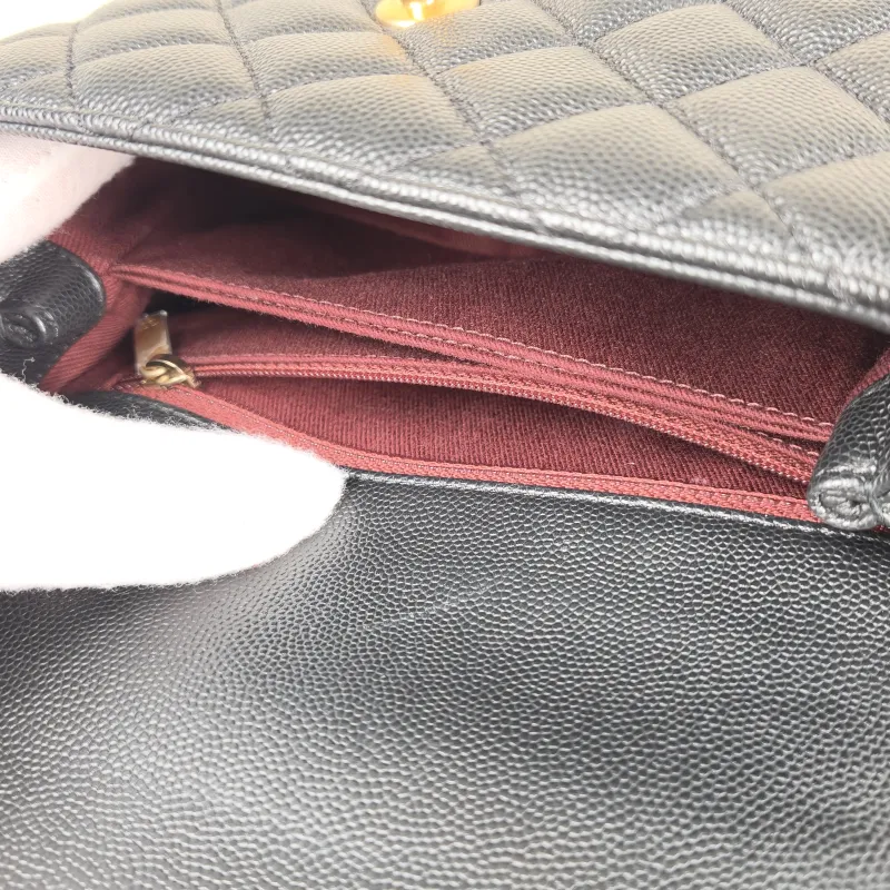 Chanel Top Handle Bag Coco Handle​Black Grained Calfskin Small24 × 10 × 14 cm — detail view 8 of 15