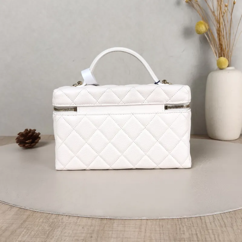 Chanel Crossbody Bag lp Box Bag Top Handle Crossbody Bag White Grained Calfskin 19.5 × 5 × 11 cm — cover view 5 of 6