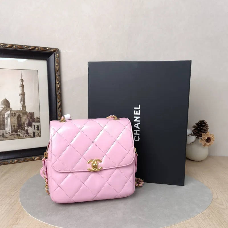 Chanel Backpack23p Pinkado Backpack Pink Calfskin One Size19 × 6 × 19 cm — cover view 3 of 6