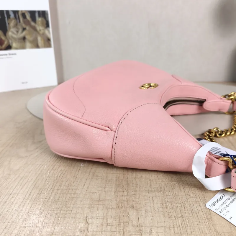 GUCCI Shoulder Bag Aphrodite Hobo Pink Calfskin Small25 × 7 × 19 cm — detail view 8 of 11