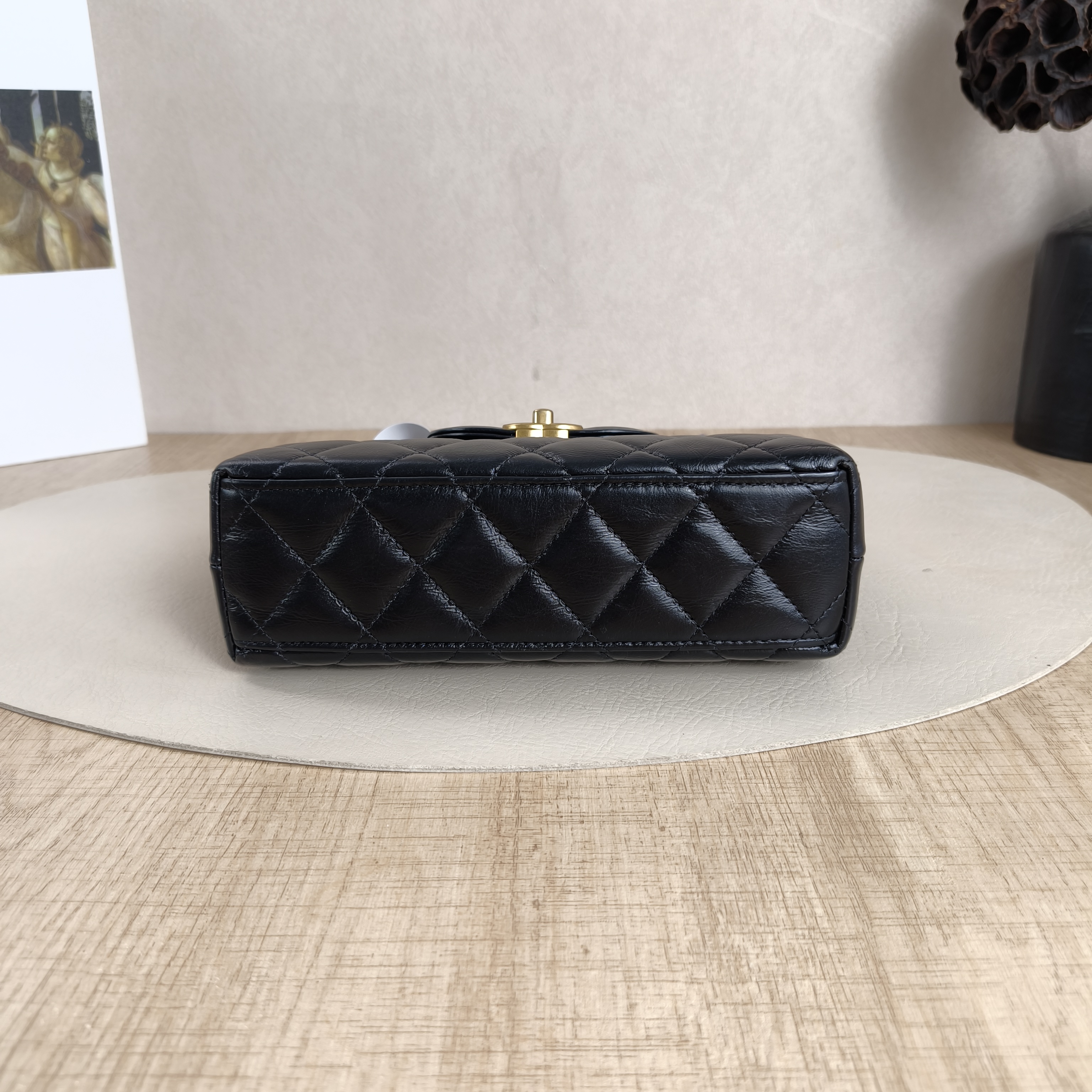 Chanel Shoulder Bag Kelly Black Calfskin Small19 × 7 × 13 cm — cover view 10 of 12