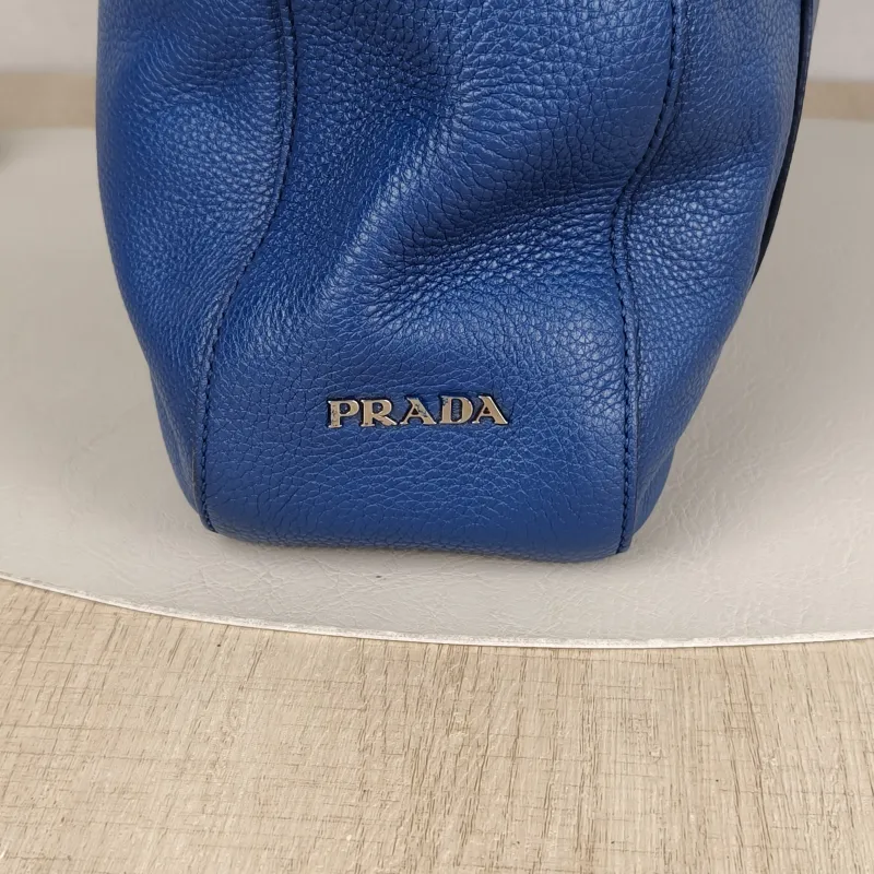 PRADA Shoulder Bag Hobo Vintage Shoulder Bag Navy Calfskin One Size35 × 9 × 36 cm — detail view 5 of 9