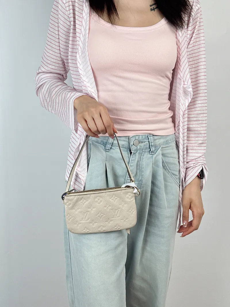 Louis Vuitton Top Handle Bag Top Handle Bag White Calfskin One Size18*11 — on-model view 1 of 2