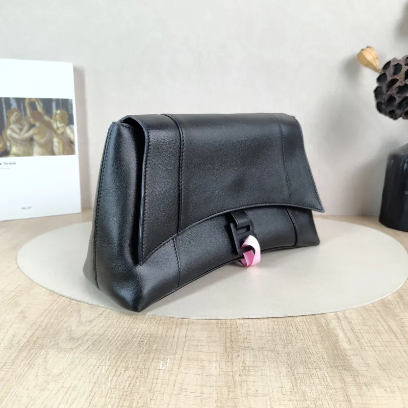 BALENCIAGA Shoulder Bag DOWNTOWN Black Calfskin Small 30 × 10 × 17.5 cm — cover view 4 of 5