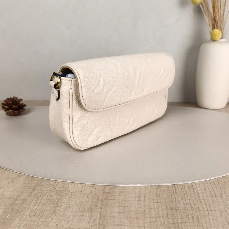 Louis Vuitton Crossbody Bag IVY White Monogram Empreinte Embossed Calfskin Small 23.5 × 4.3 × 12 cm — cover view 4 of 6