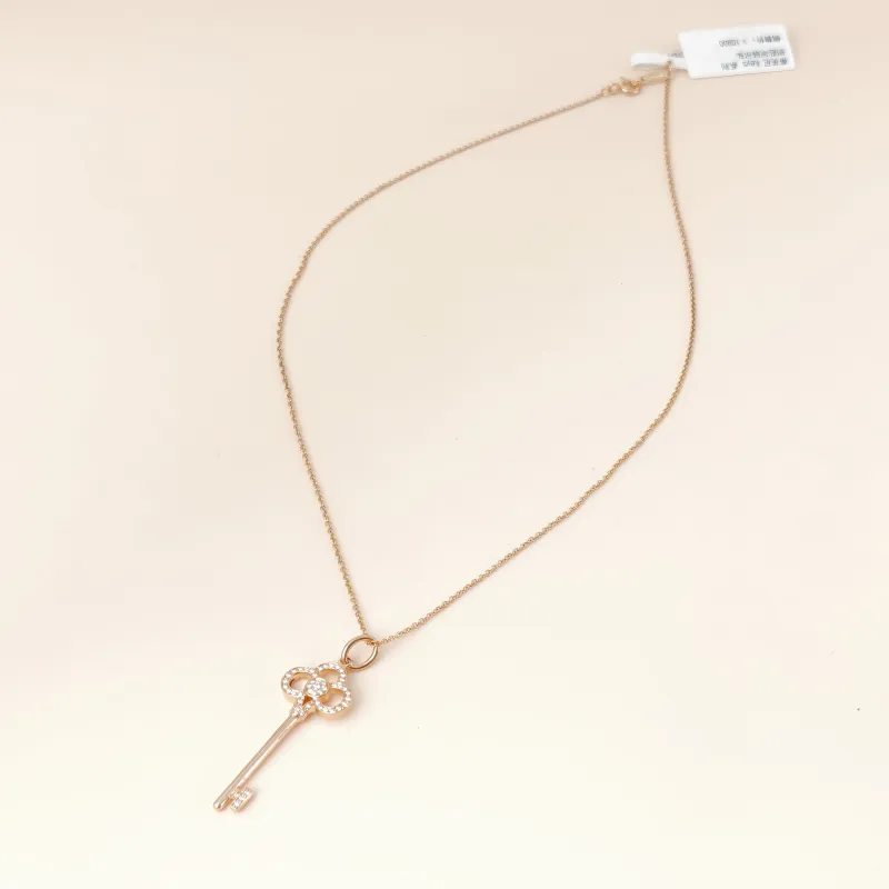 Tiffany&Co. Necklace Keys Collection Necklace Pendant Rose Gold Diamond18KR ose Gold One Size 40cm — cover view 3 of 11