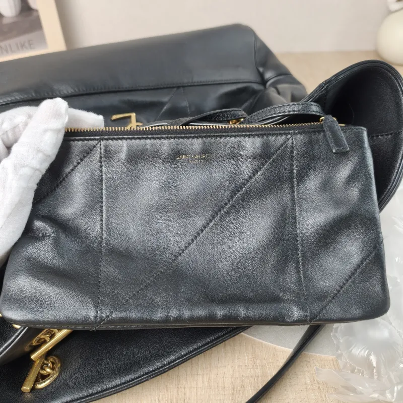 SAINT LAURENT Crossbody Bag JAMIE SHOPPING Shopping Tote Black SL ambskin Medium 35 × 10 × 35 cm — detail view 5 of 10