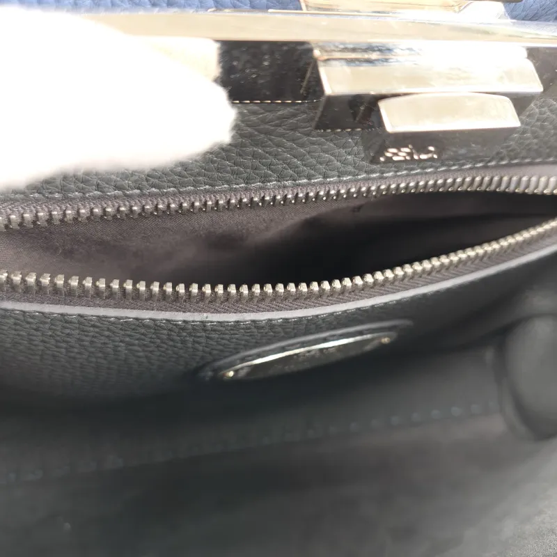FENDI Crossbody Bagpeekaboo lconic Crossbody Bag Blue Calfskin Large34 × 13 × 23 cm — detail view 10 of 14