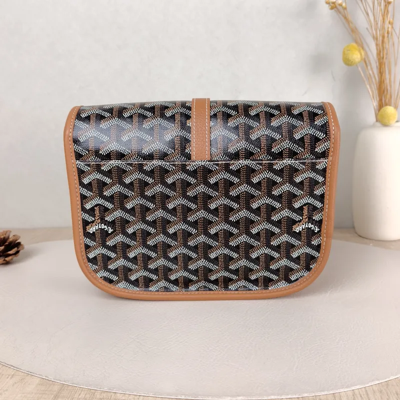 GOYARD Crossbody Bag BELVEDERE Messenger Bag Brown ine Canvas Small 22 × 7 × 16 cm — cover view 3 of 5