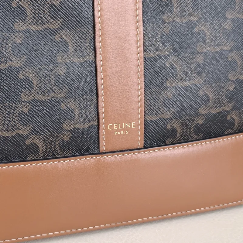 CELINE Crossbody Bag Triomphe Bucket Bag Monogram PVC Medium 24 × 18 × 27 cm — detail view 3 of 10