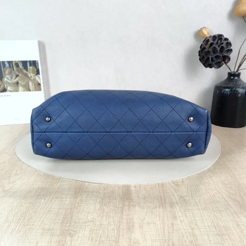 Chanel Top Handle Bag Shoulder Bag Blue Grained Calfskin One Size 33 × 9 × 22 cm 21 — cover view 5 of 6