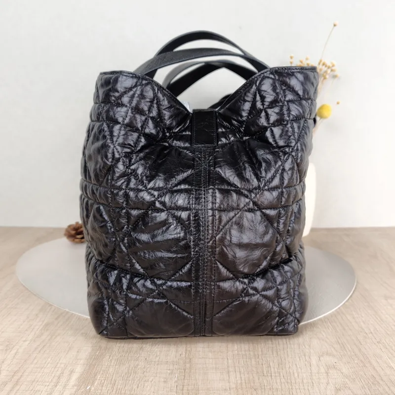 DIOR Top Handle Bag TOUJOURS Black Calfskin Large37 × 21 × 27 cm — detail view 7 of 10