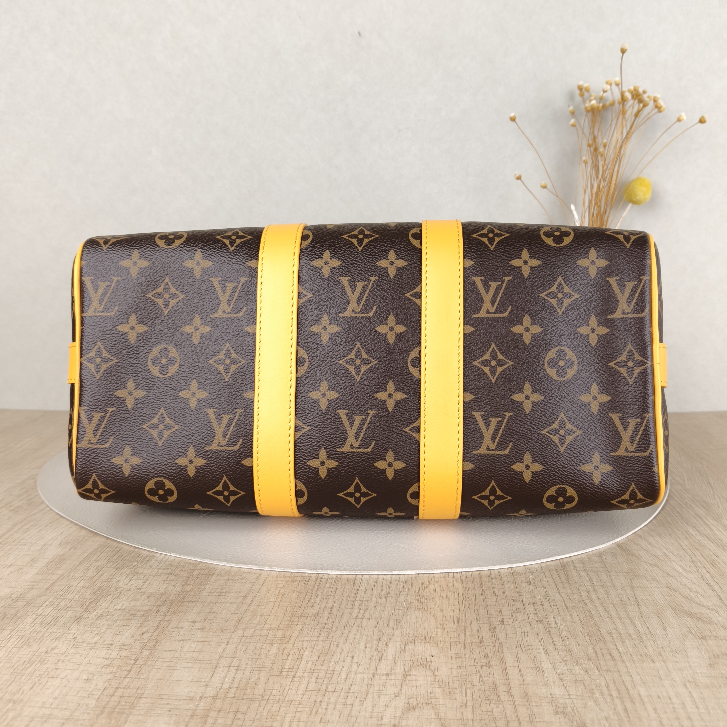 Louis Vuitton Crossbody Bag Keepall 35 Bandouliére Monogram Yellow PVC 35 × 16 × 21 cm — cover view 2 of 5